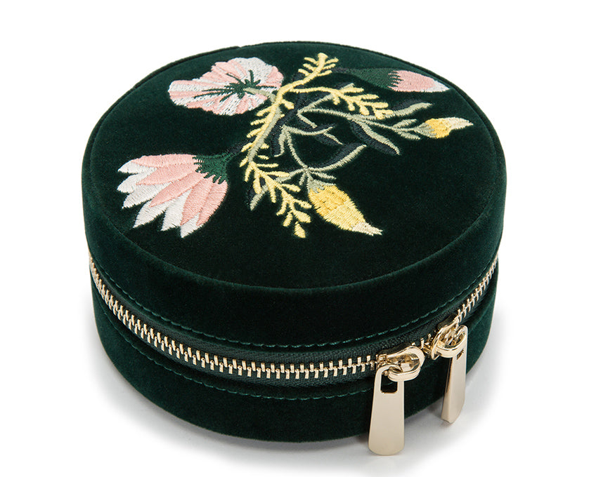 WOLF Jewellery Travel Case Zoe Round Forest Green 393212 Image 3