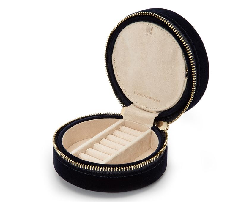 WOLF Jewellery Travel Case Zoe Round Indigo 393216 Image 1