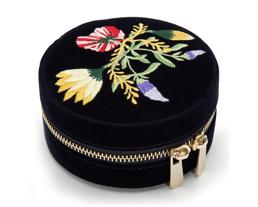 WOLF Jewellery Travel Case Zoe Round Indigo 393216 Image 3