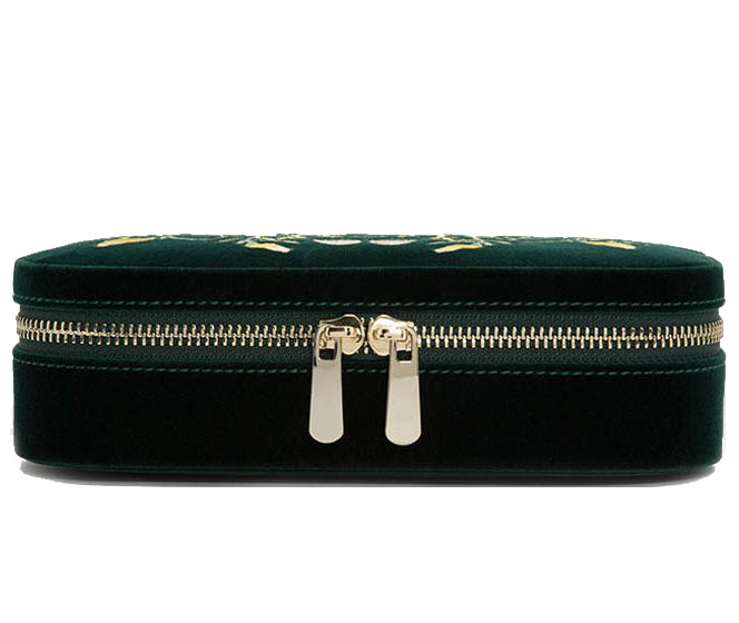 WOLF Jewellery Travel Case Zoe Zip Forest Green 393312 Image 2