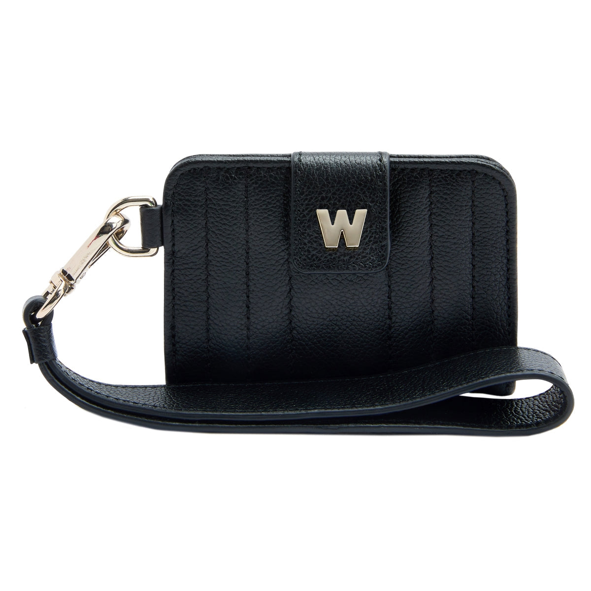 WOLF Mimi Collection Leather Black Credit Card Holder with Wristlet 768202 Image 1