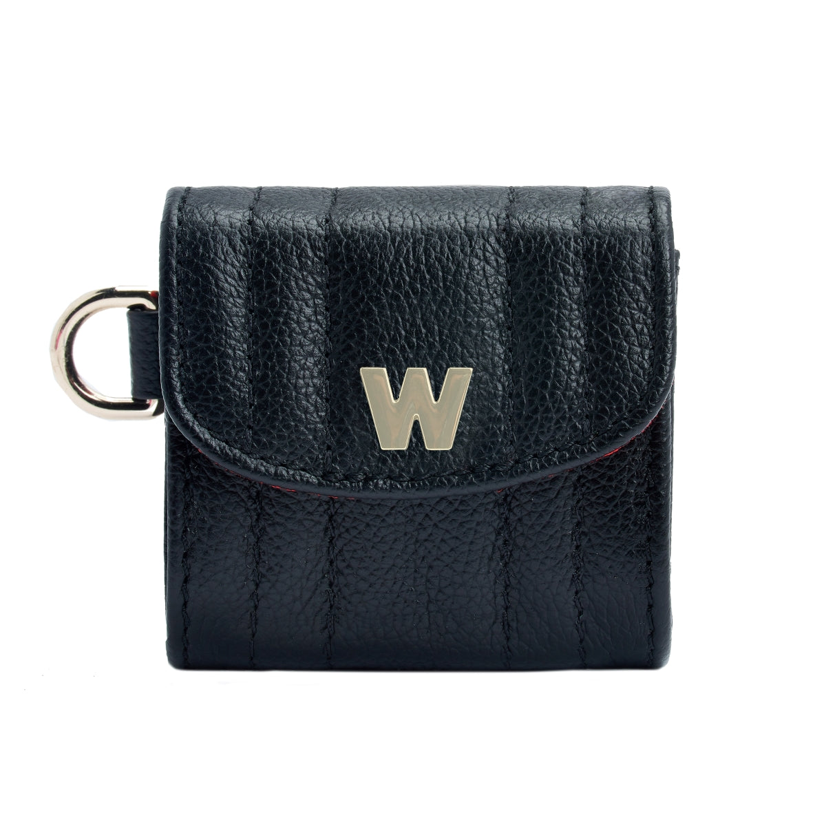 Wolf Mimi Collection Leather Black Earpods Case with Wristlet 768102 Image 2