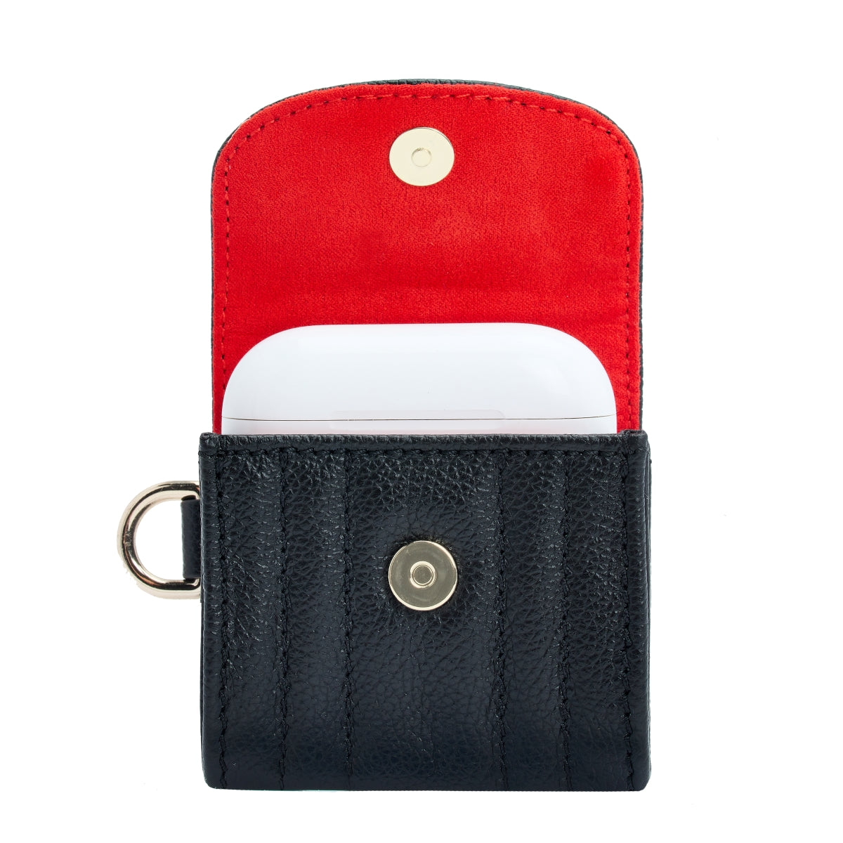 Wolf Mimi Collection Leather Black Earpods Case with Wristlet 768102 Image 4
