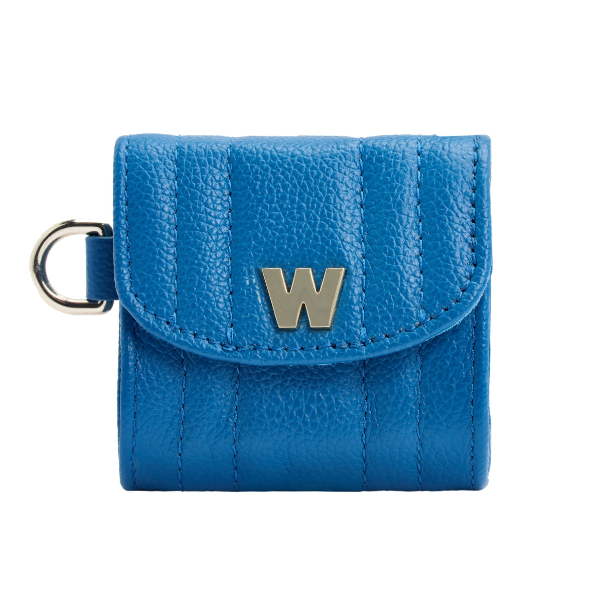 Wolf Mimi Collection Leather Blue Earpods Case with Wristlet 768124 Image 1
