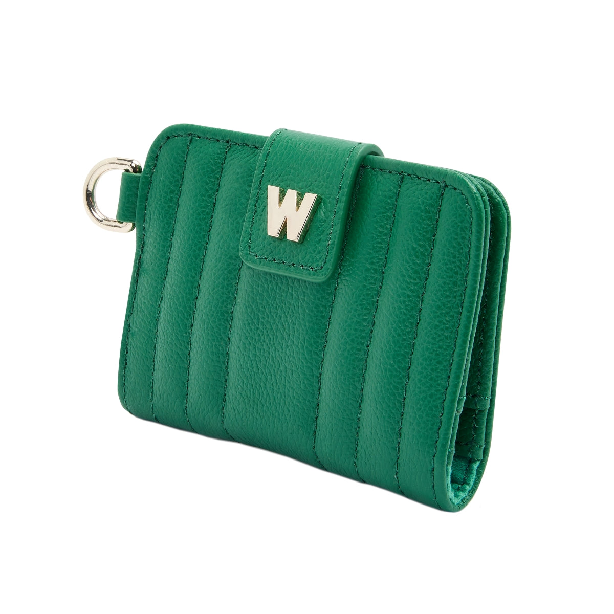 WOLF Mimi Collection Leather Green Credit Card Holder with Wristlet 768212 Image 3