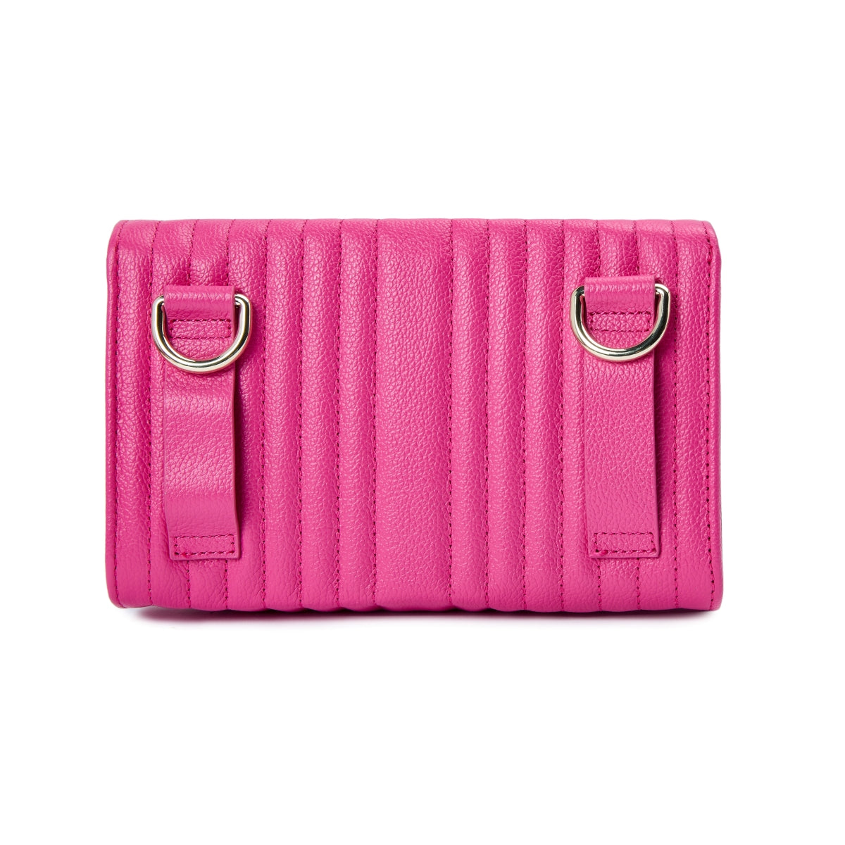 Wolf Mimi Collection Leather Pink Crossbody Bag with Wristlet and Lanyard 768390 Image 3