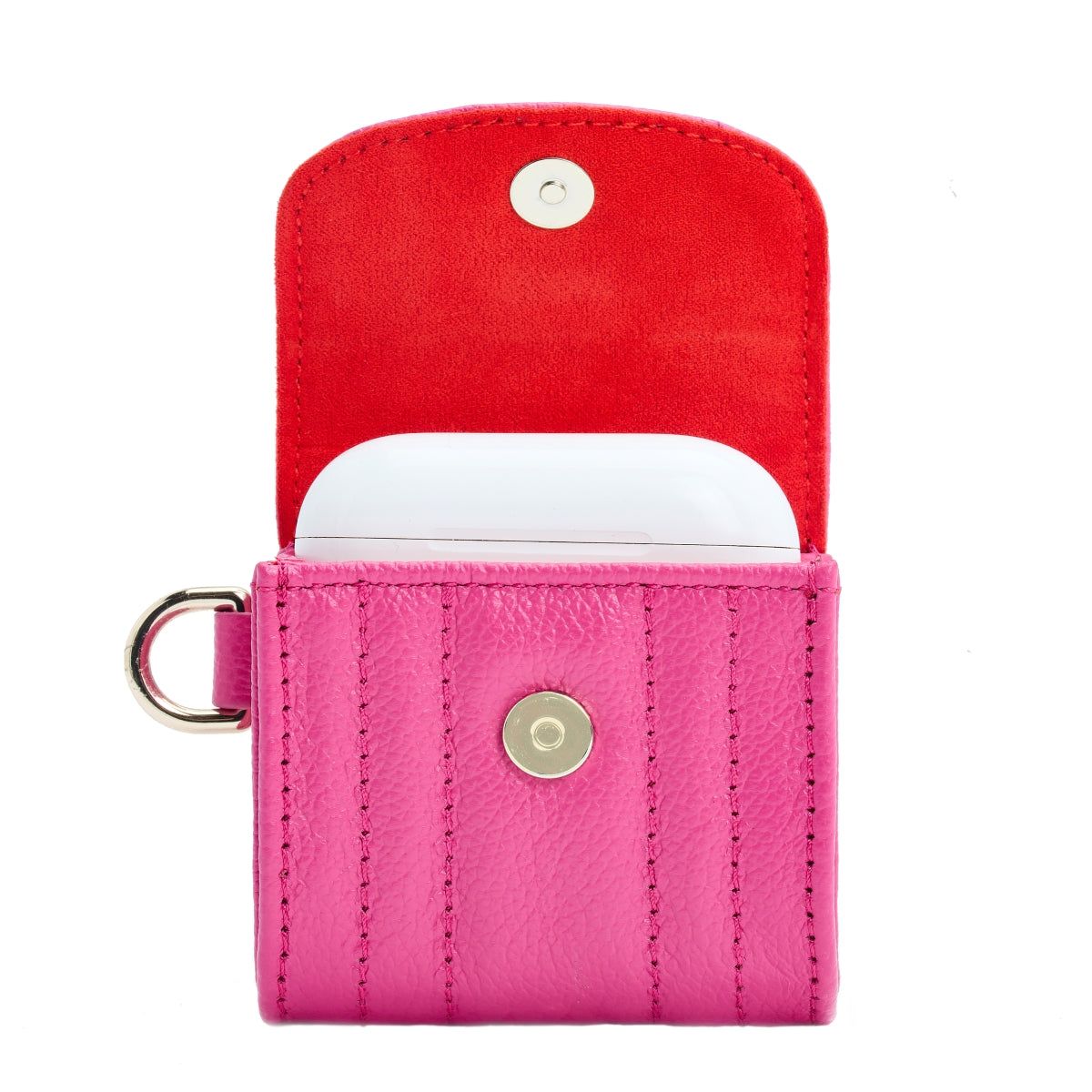 Wolf Mimi Collection Leather Pink Earpods Case with Wristlet 768190 Image 4
