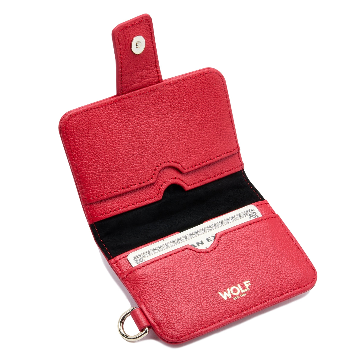 WOLF Mimi Collection Leather Red Credit Card Holder with Wristlet 768272 Image 4