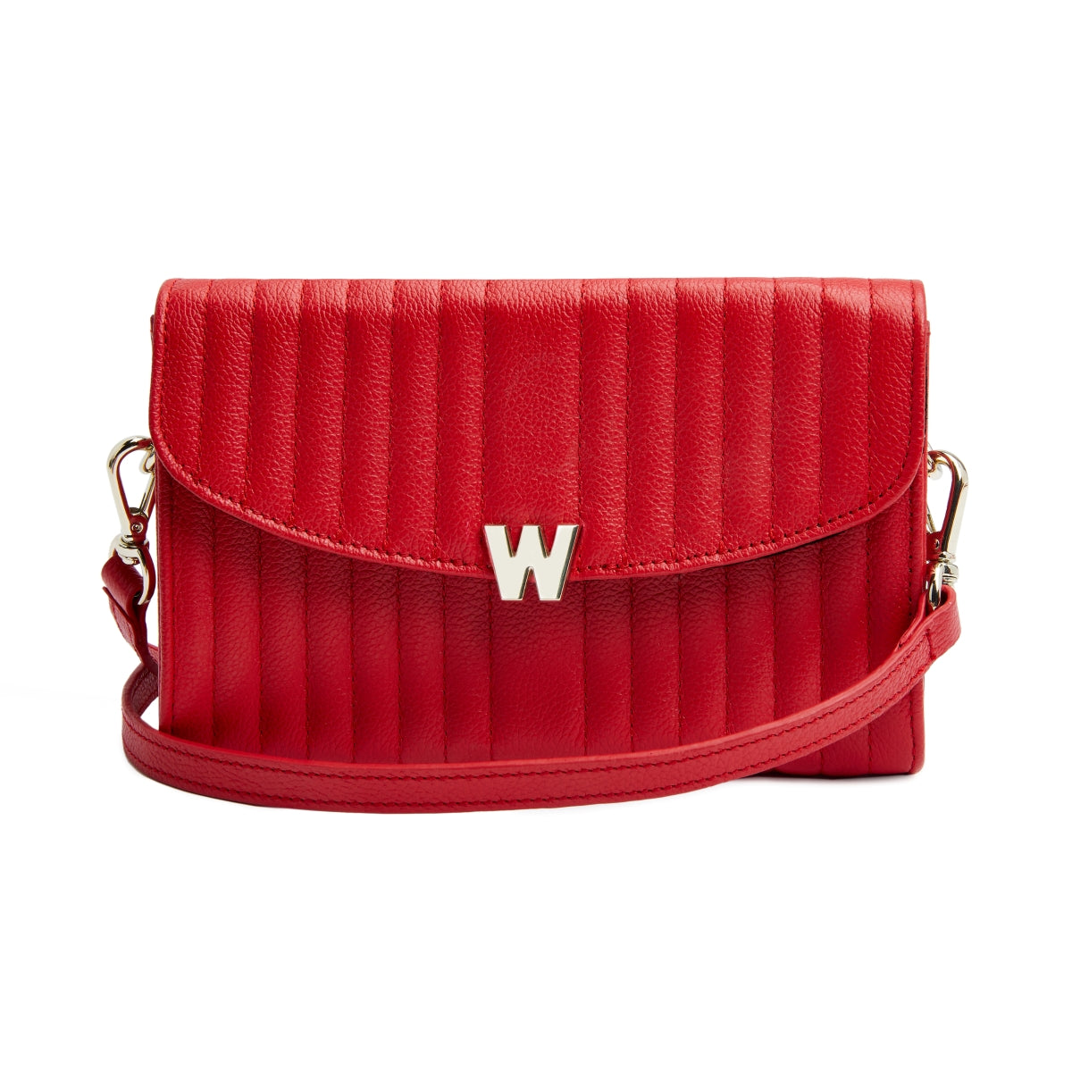 Wolf Mimi Collection Leather Red Crossbody Bag with Wristlet 768372 Image 1