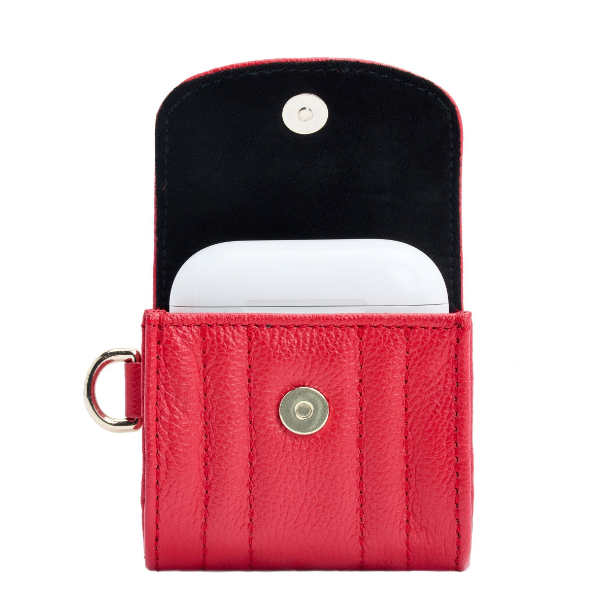 Wolf Mimi Collection Leather Red Earpods Case with Wristlet 768172 Image 2
