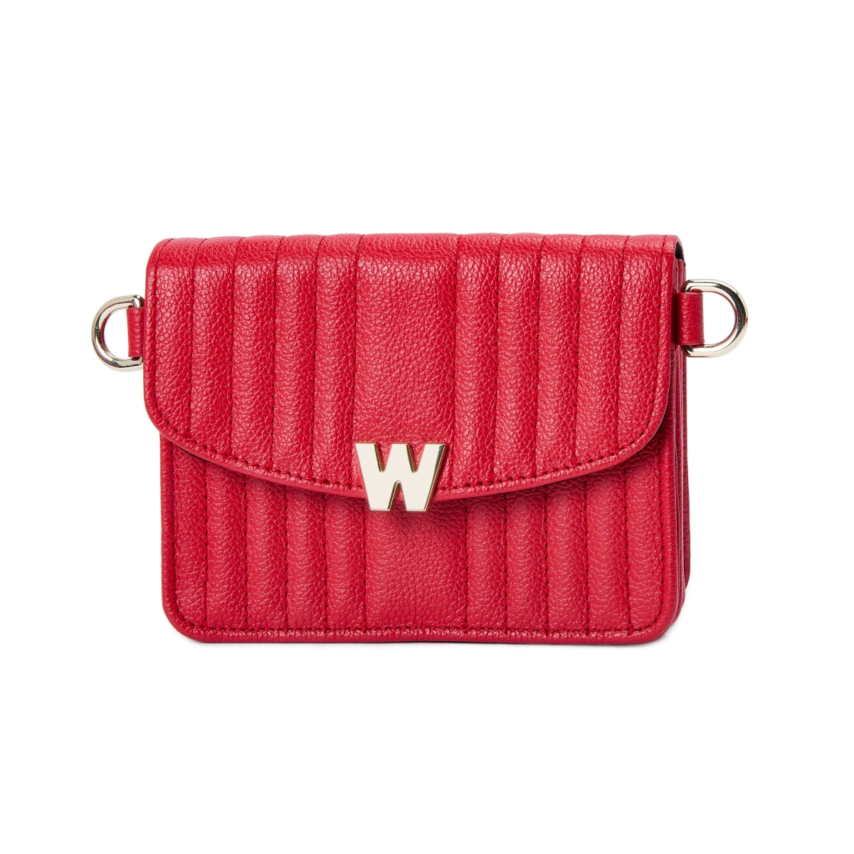 Wolf Mimi Collection Leather Red Mini Bag with Wristlet and Lanyard 768472 Image 3