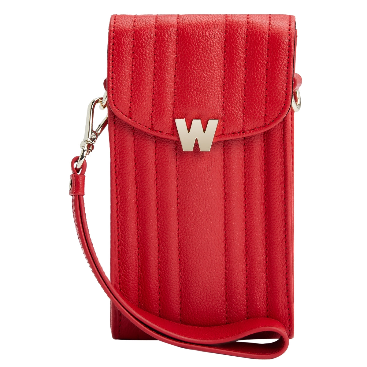 Wolf Mimi Collection Leather Red Phone Case with Wristlet and Lanyard 768572 Image 2