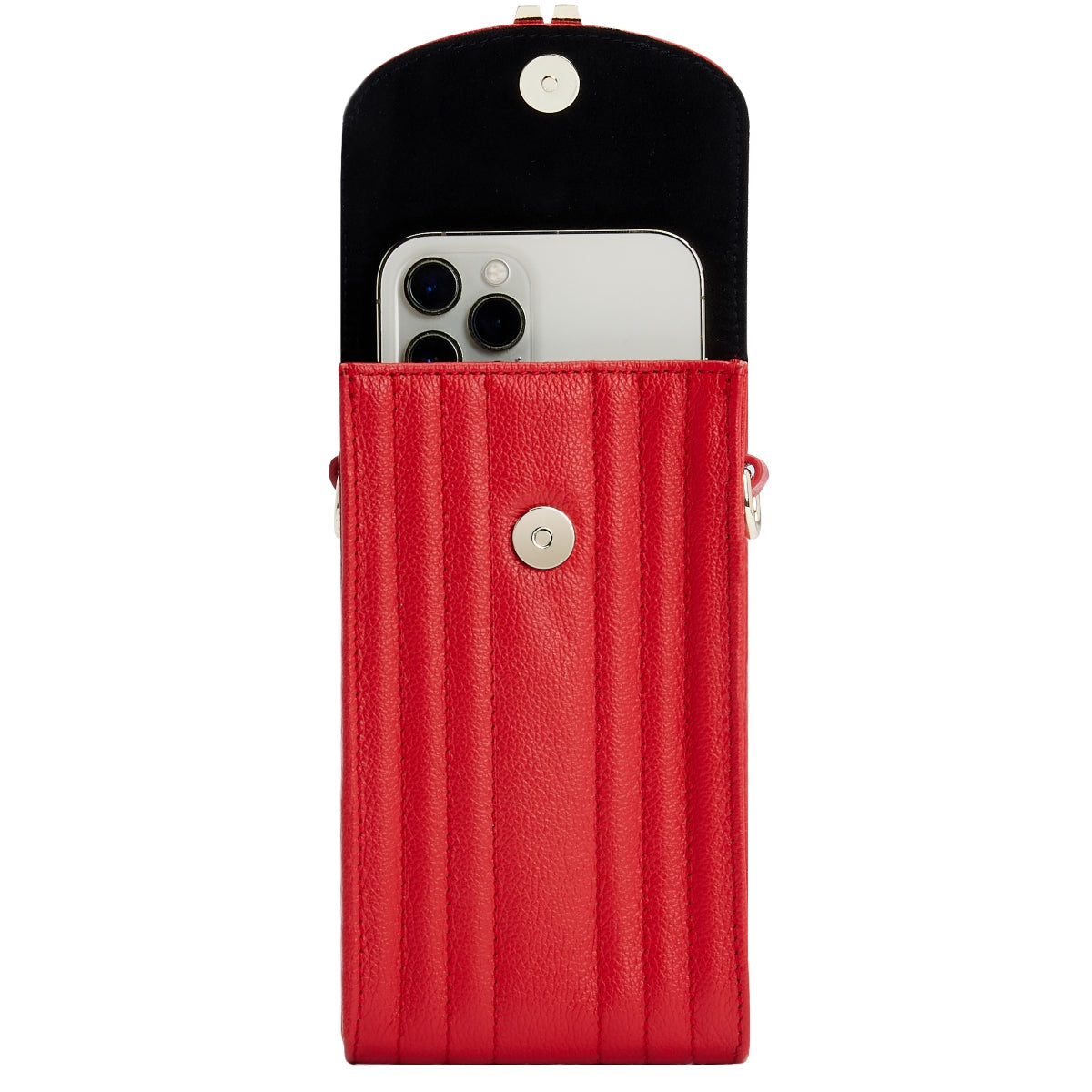 Wolf Mimi Collection Leather Red Phone Case with Wristlet and Lanyard 768572 Image 4