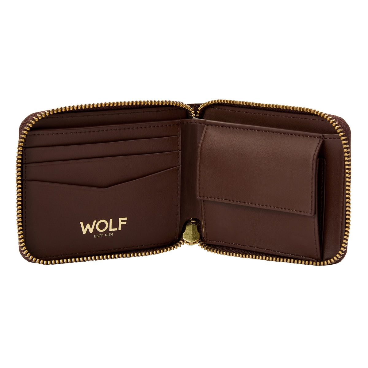 Wolf Signature Vegan Collection Brown Zip Around Wallet 776433 Image 3