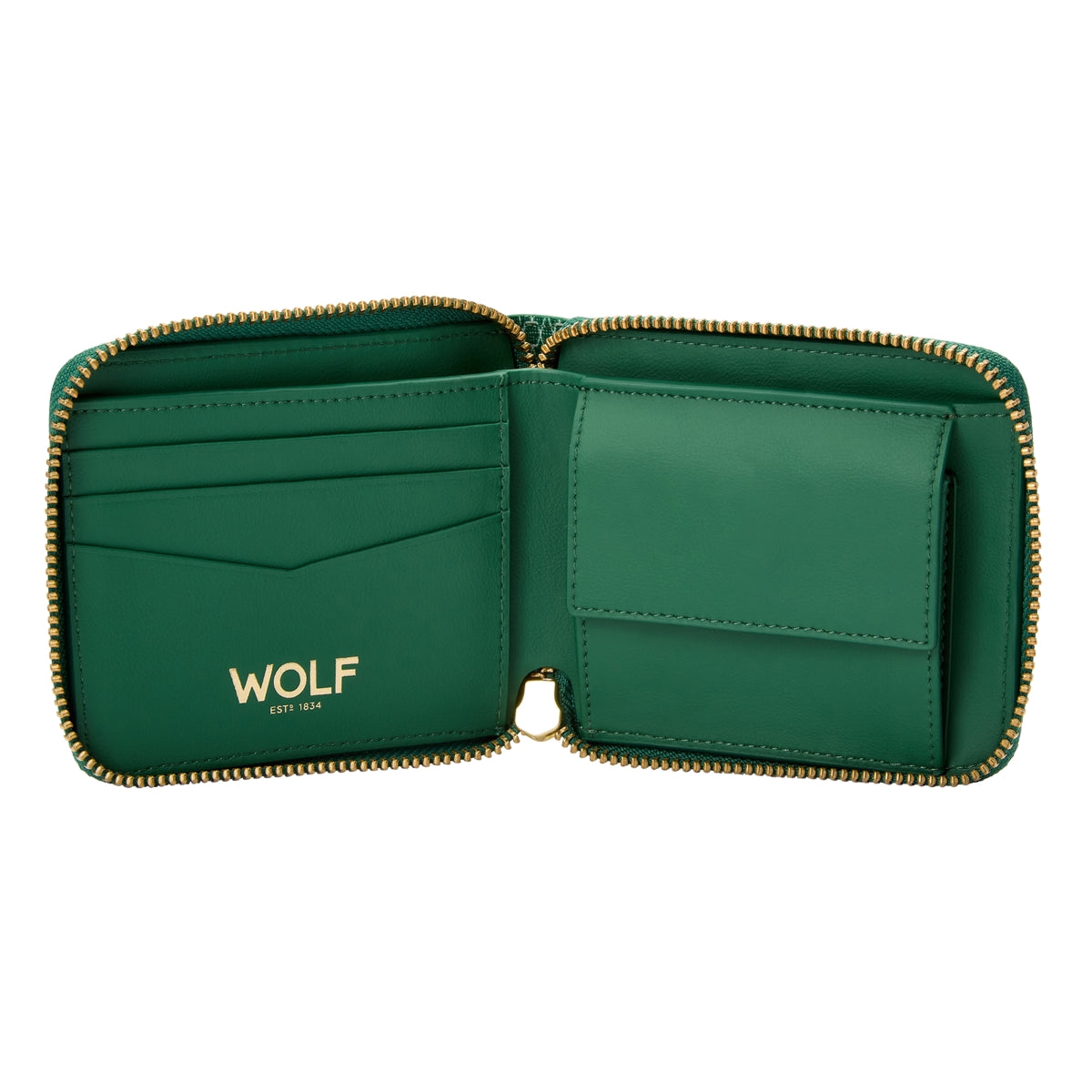 Wolf Signature Vegan Collection Green Range Zip Around Wallet 776430 Image 3