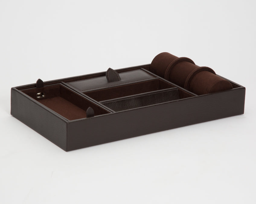 WOLF Valet Tray With Cuff Blake Brown 306406 Image 2