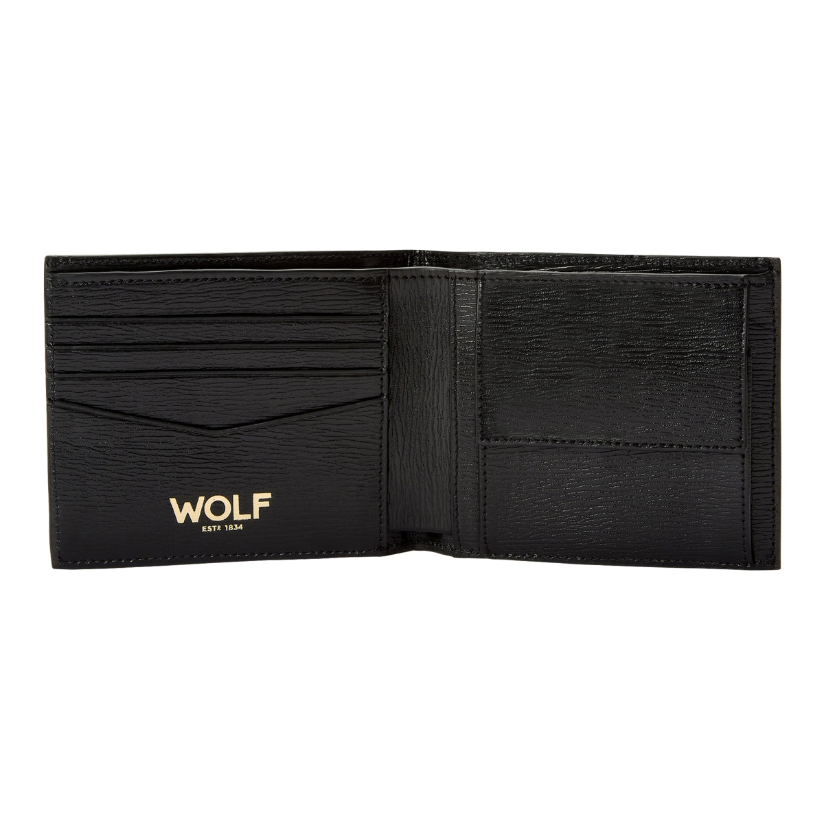Wolf W Collection Leather Black Billfold Coin Wallet 774102 Image 3
