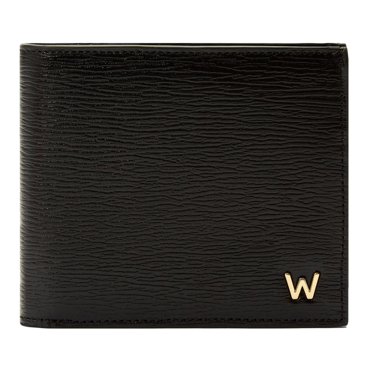Wolf W Collection Leather Black Billfold Wallet 774002 Image 1