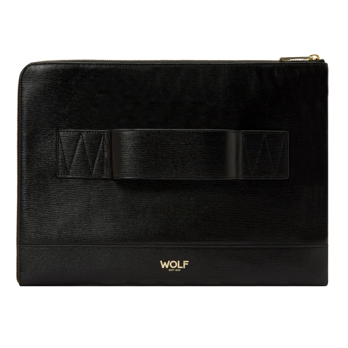 Wolf W Collection Leather Black Laptop Sleeve 774602 Image 2