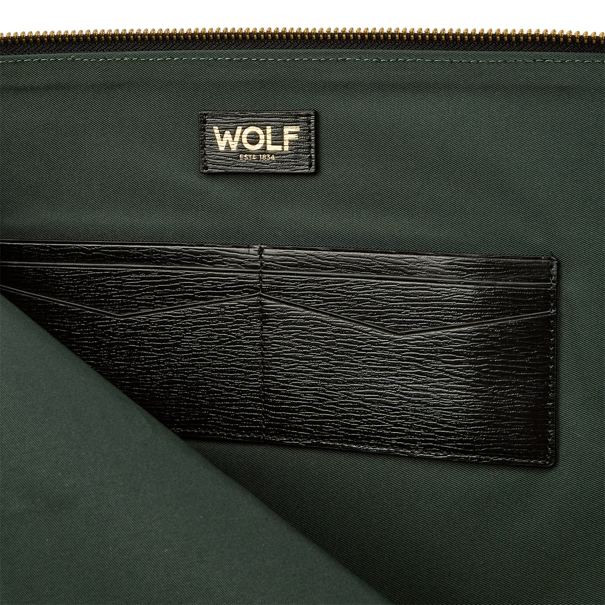 Wolf W Collection Leather Black Laptop Sleeve 774602 Image 3