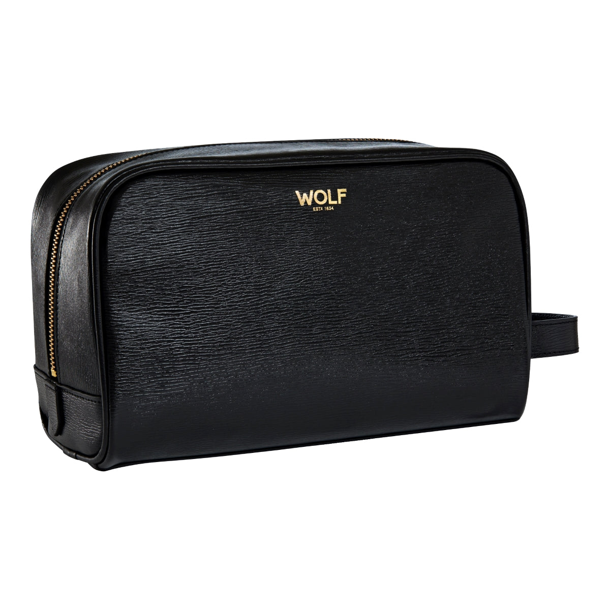 Wolf W Collection Leather Black Washbag 774702 Image 3