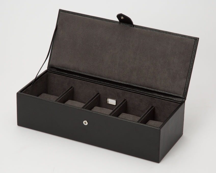 WOLF Watch Box Blake 5 Piece Black Grey 305502 Image 3
