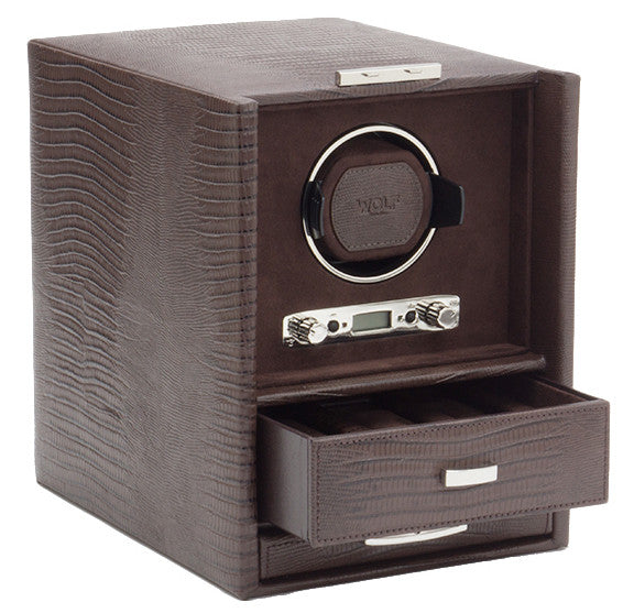 Wolf Watch Winder Blake Single And Storage Brown Lizard 460695 Image 2
