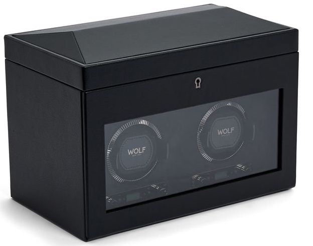 WOLF Watch Winder British Racing Black Double Storage 792202 Image 2