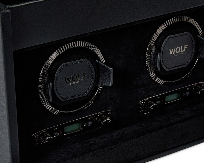 WOLF Watch Winder British Racing Black Double Storage 792202 Image 4