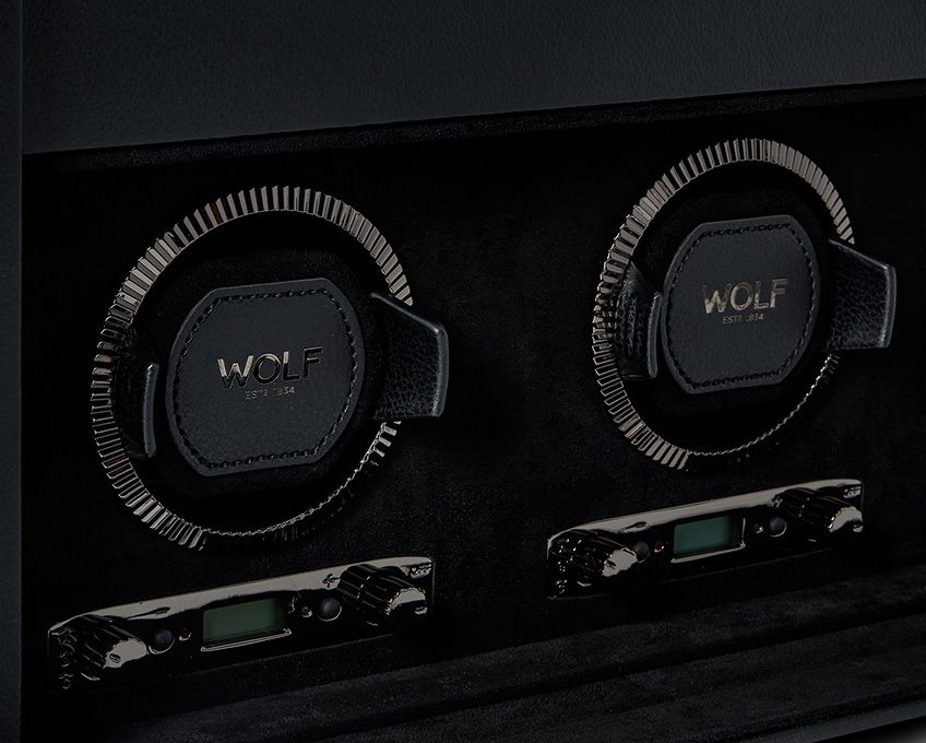 WOLF Watch Winder British Racing Black Triple Storage 792302 Image 4