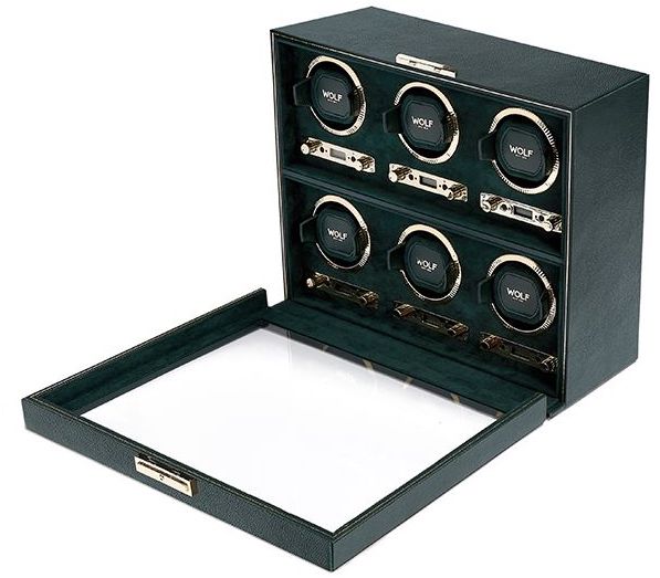 WOLF Watch Winder British Racing Green 6 Piece 792441 Image 2