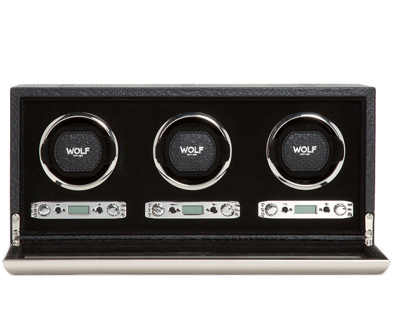 WOLF Watch Winder Exotic Triple Black 461920 Image 3