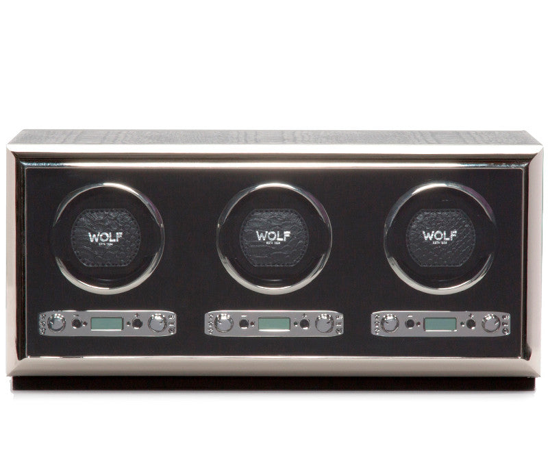 WOLF Watch Winder Exotic Triple Black 461920 Image 4