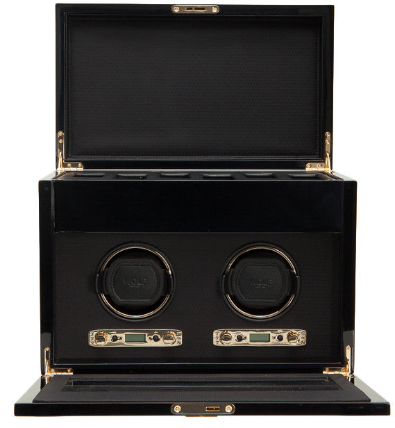 WOLF Watch Winder Savoy Double With Storage Burl 454610 Image 3