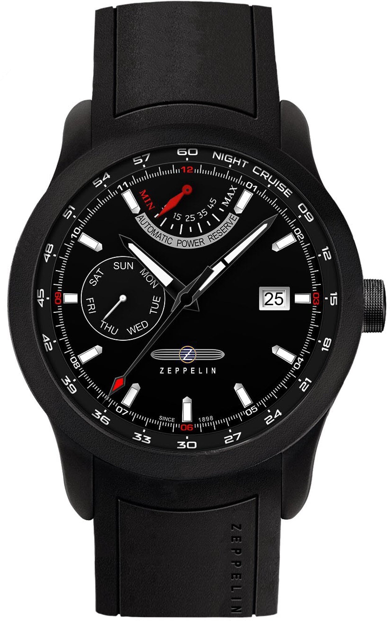 Zeppelin Watch Night Cruise Mens 72602 Image 1
