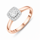 18ct Rose Gold 0.38ct Diamond Pave Cluster Ring 16733 Image 1