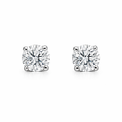18ct White and Yellow Gold 1.03ct Diamond Solitaire Brilliant Cut Stud Earrings 17071 Image 1