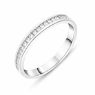 18ct White Gold 0.14ct Diamond Channel Set Half Eternity Ring 14984 Image 1