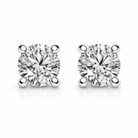 18ct White Gold 0.20ct Diamond Solitaire Brilliant Cut Stud Earrings 17011 Image 1