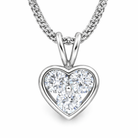 18ct White Gold 0.21ct Diamond Heart Necklace DMN-2939 Image 1