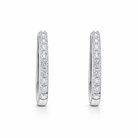 18ct White Gold 0.21ct Diamond Hoop Earrings 16278 Image 1