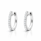 18ct White Gold 0.21ct Diamond Hoop Earrings 16278 Image 2