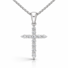 18ct White Gold 0.24ct Diamond Cross Pendant 18811 Image 1
