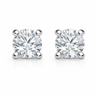 18ct White Gold 0.25ct Diamond Solitaire Brilliant Cut Stud Earrings 17012 Image 1