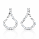 18ct White Gold 0.30ct Diamond Open Bell Shaped Earrings 16251 Image 1