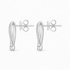 18ct White Gold 0.30ct Diamond Open Bell Shaped Earrings 16251 Image 2
