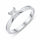 18ct White Gold 0.30ct Diamond Princess Cut Solitaire Ring DMN-678 Image 1