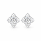 18ct White Gold 0.33ct Diamond Square Cluster Stud Earrings DMN-2778 Image 1