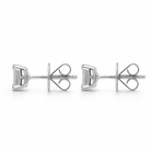 18ct White Gold 0.34ct Diamond Baguette Cut Cluster Stud Earrings 16311 Image 2