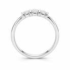 18ct White Gold 0.36ct Diamond Trilogy Bar Set Ring DMN-440 Image 2